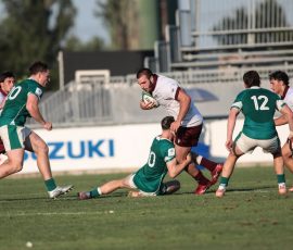 Action from the World Rugby U20 Championship 2025 Pool C match between Ireland and Georgia at Stadio San Michele in Calvisano, Italy, on 29 June. Photo: Sabrina Conforti / World Rugby.